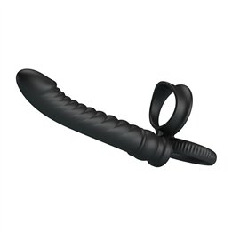 PRETTY LOVE - MERRITT ANAL VIBRATOR WITH RING AND VIBRATION BLACK - D-245954 - Teknashop Ltd