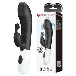 PRETTY LOVE - RASMUSSEN 30 FUNCTION RABBIT VIBRATOR BLACK - D-245974 - Teknashop Ltd
