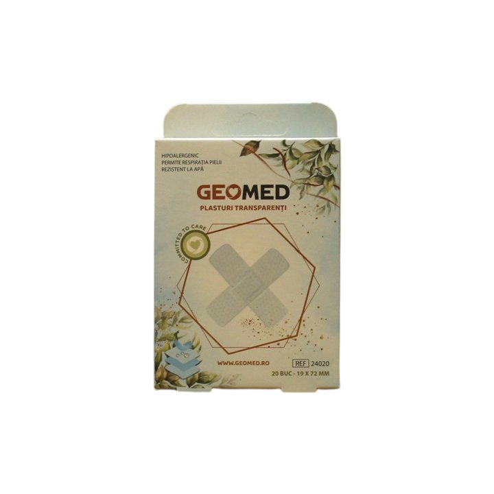 Set, Geomed, Geomed, Protective, Wound Dressings, 19 x 72 mm, 20 pcs - Teknashop Ltd