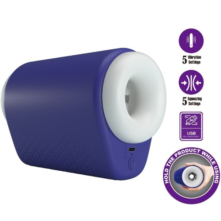 PRETTY LOVE - DJ LADY MALE MASTURBATOR WITH VIBRATION 5 SETTINGS PURPLE - D-242711 - Teknashop Ltd