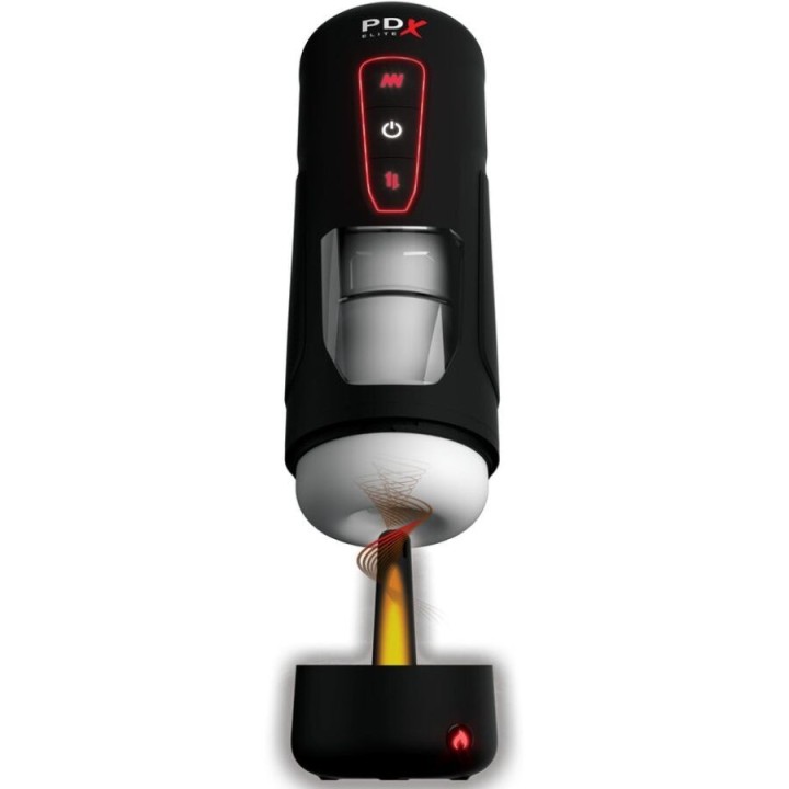 PDX ELITE - MILK ME HOTTER AUTOMATIC MASTURBATOR WITH THRUSTING AND HEAT EFFECT VIBRATION - RD550-23 - Teknashop Ltd