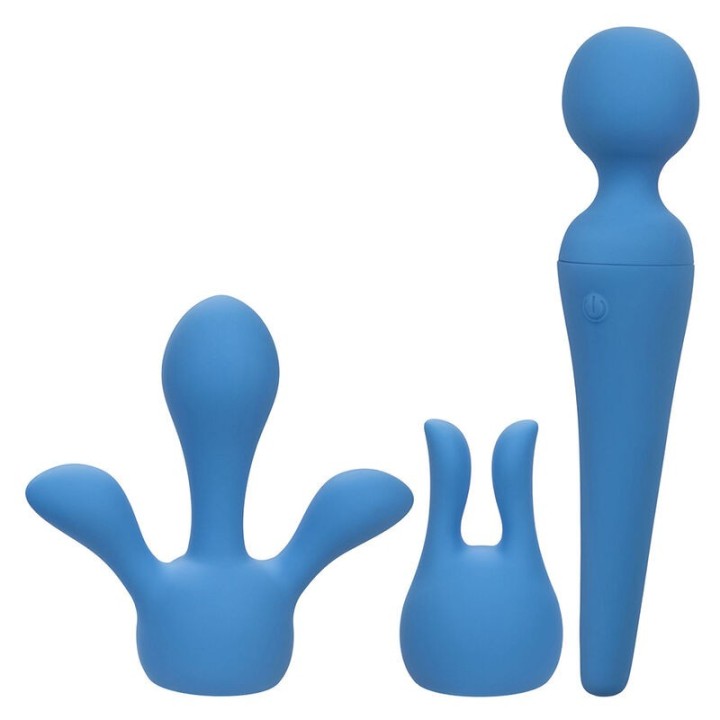 CALEXOTICS - COUTURE KIT VIBRATOR WAND 10 VIBRATIONS BLUE - D-241443 - Teknashop Ltd