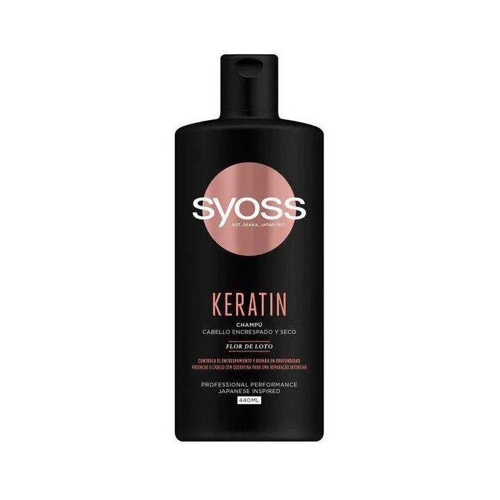 Syoss Keratin Champú Cabello Encrespado y Seco 440ml - unisex - Teknashop Ltd