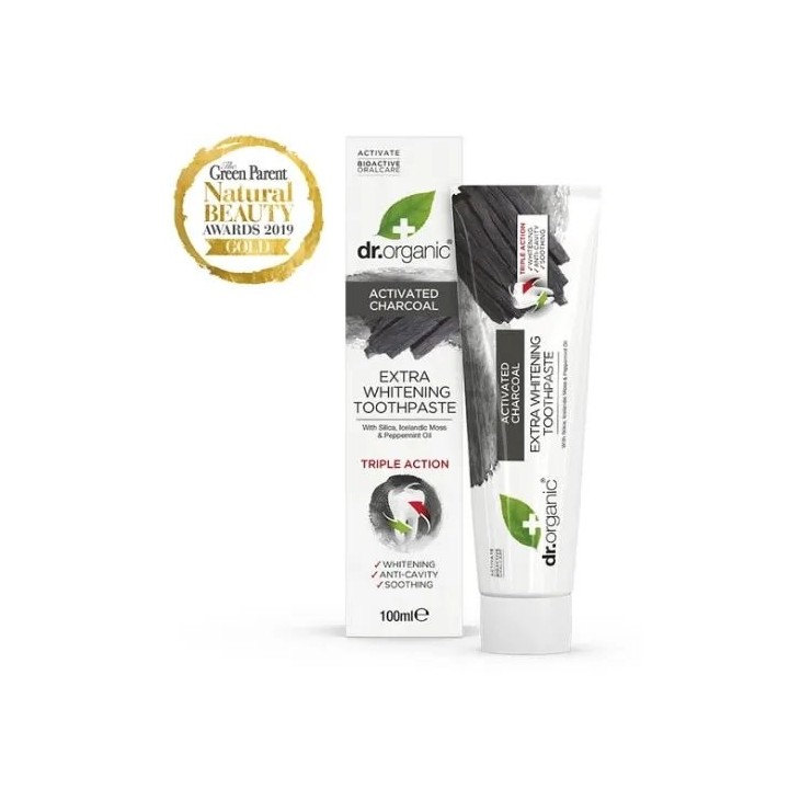 Dr. Organic Charcoal Toothpaste 100ml - unisex - Teknashop Ltd