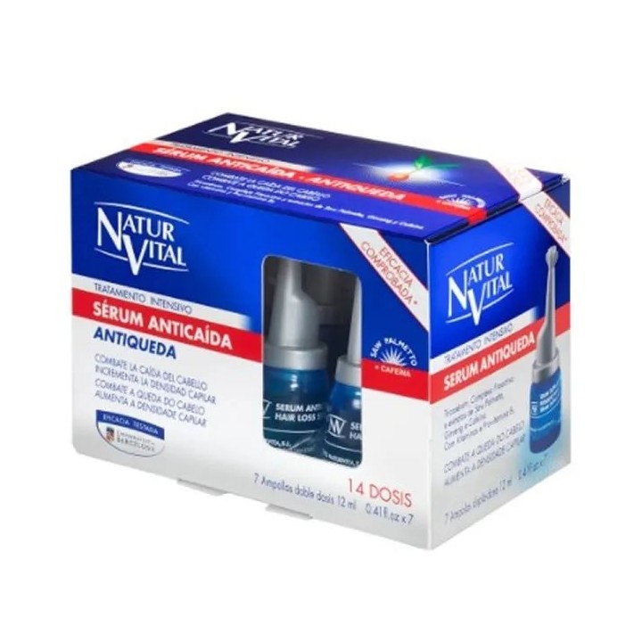 Naturvital Anti-Hair Loss Serum Intensive Treatment Ampoules 7x12ml - unisex - Teknashop Ltd