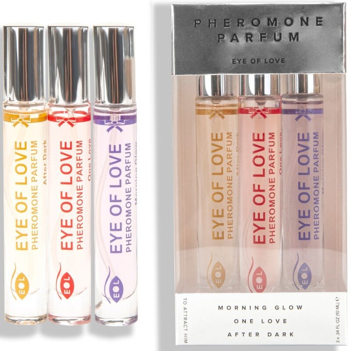 EYE OF LOVE - EOL PHR PARFUM 10 ML SET/3 - MORNING GLOW, ONE LOVE, AFTER DARK - D-235016 - Teknashop Ltd