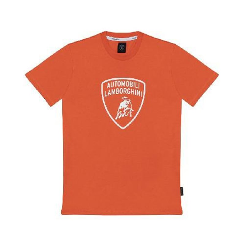 LAMBORGHINI SIZE M MENSBIG SHIELD TEE ORANGE