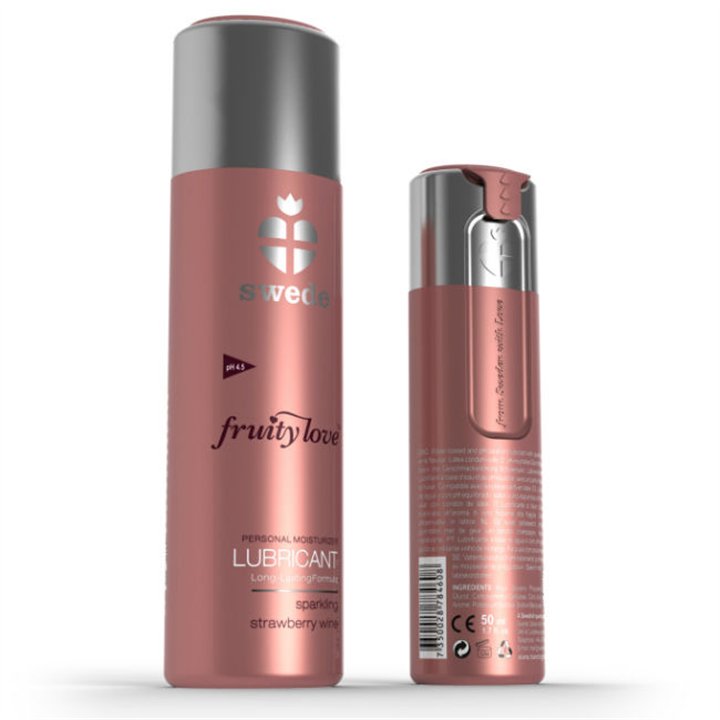 SWEDE - FRUITY LOVE LUBRICANT SPARKLING STRAWBERRY WINE 50 ML - D-210387 - Teknashop Ltd
