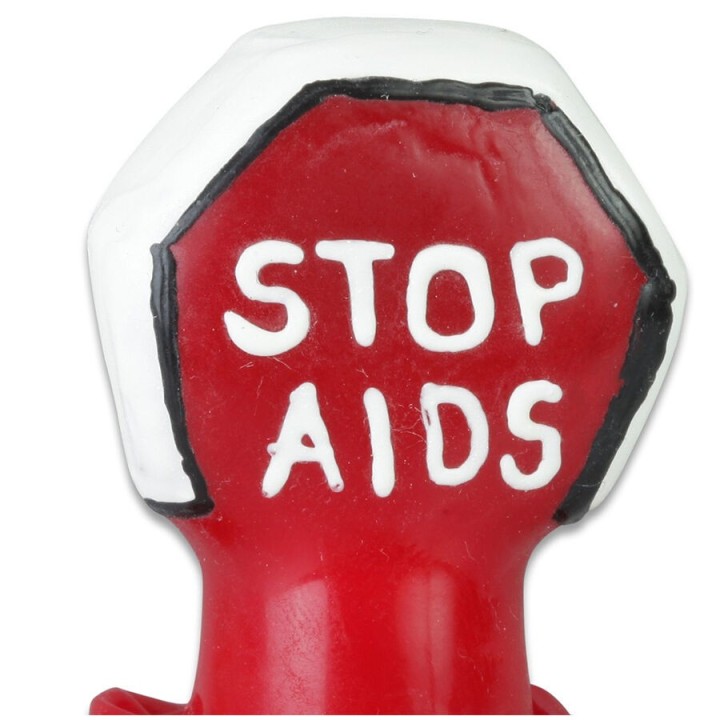 CONDOMERIE - HANDPAINTED NOVELTY CONDOMS STOP AIDS - D-243205 - Teknashop Ltd