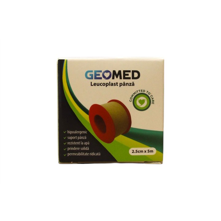 Geomed, Geomed, Leukoplast, Textile, 2.5 cm x 5 m - Teknashop Ltd