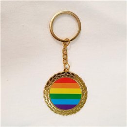 LGBT Pride Round Metal Keychain - 8412345045103 - Teknashop Ltd