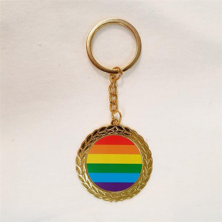 LGBT Pride Round Metal Keychain - 8412345045103 - Teknashop Ltd