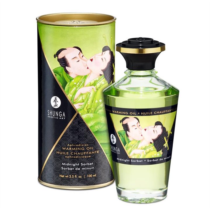 Shunga Warming Massage Oil Midnight Sorbet Aroma - S9022163 - Teknashop Ltd
