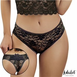 Camila Open crotch Panties with Floral Lace - A-365 - Teknashop Ltd