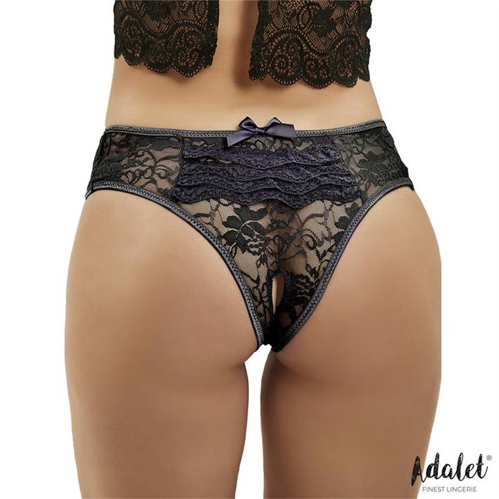 Camila Open crotch Panties with Floral Lace - A-365 - Teknashop Ltd