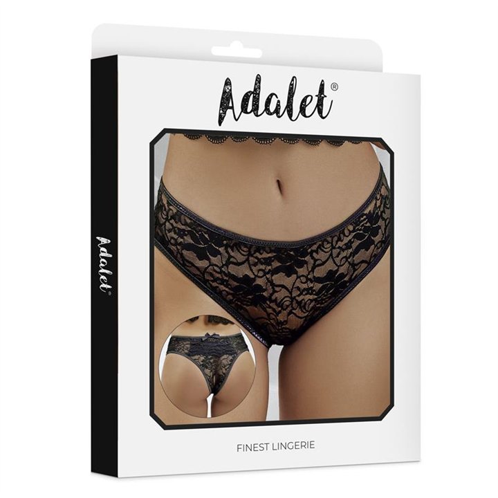 Camila Open crotch Panties with Floral Lace - A-365 - Teknashop Ltd