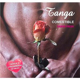 Wafer thong and two strawberry flavored nipple covers - 8412345048715 - Teknashop Ltd
