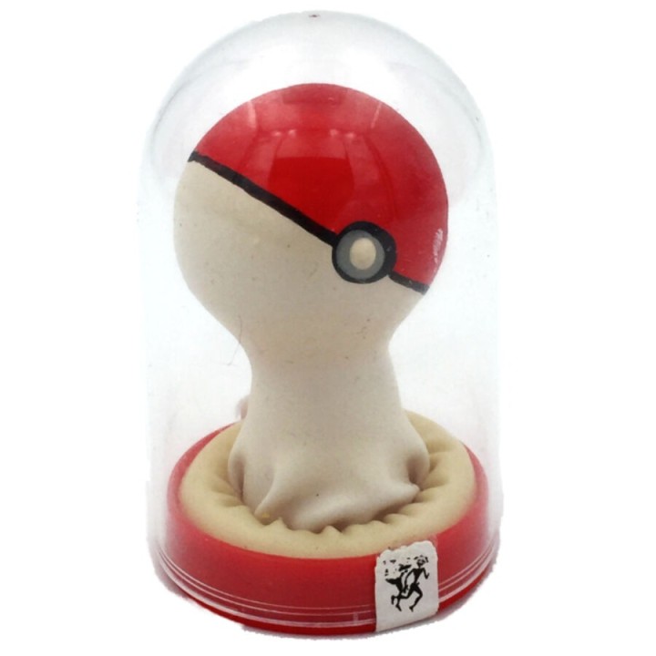CONDOMERIE - HANDPAINTED NOVELTY CONDOMS POKEBALL RED-WHITE - D-243243 - Teknashop Ltd
