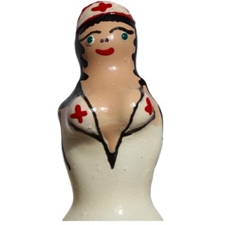 CONDOMERIE - HANDPAINTED NOVELTY CONDOMS NURSE BLOND - D-243274 - Teknashop Ltd