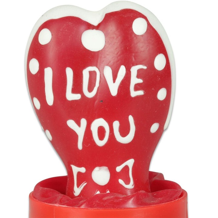 CONDOMERIE - HANDPAINTED NOVELTY CONDOMS HEART - I LOVE YOU MODEL 2 - D-243280 - Teknashop Ltd