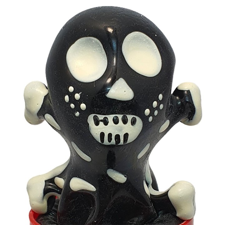 CONDOMERIE - HANDPAINTED NOVELTY CONDOMS SKULL BLACK MODEL 2 - D-243286 - Teknashop Ltd
