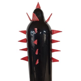 CONDOMERIE - HANDPAINTED NOVELTY CONDOMS BLACK CACTUS XL - D-243316 - Teknashop Ltd