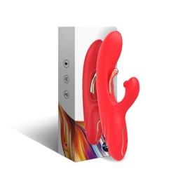 ARMONY - G-SPOT AND CLITORIS STIMULATOR VIBRATOR WITH OSCILLATING TONGUE RED - D-243054 - Teknashop Ltd