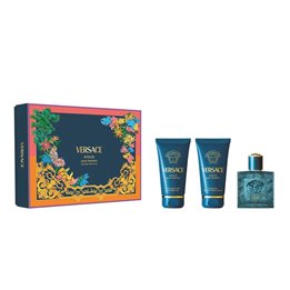 Set Versace: Eros, Eau De Parfum, For Men, 50 ml + Eros, Shower Gel, For All Skin Types, 50 ml + Eros, Hydrating, After-Shave Ba