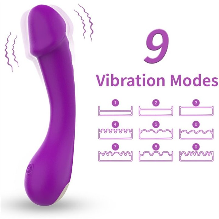 ARMONY - DILDO VIBRATOR G-SPOT SILICONE PURPLE - D-237898 - Teknashop Ltd