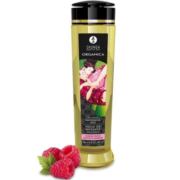 SHUNGA - ORGANIC MASSAGE OIL RASPBERRY FEELING 240 ML - D-246256 - Teknashop Ltd