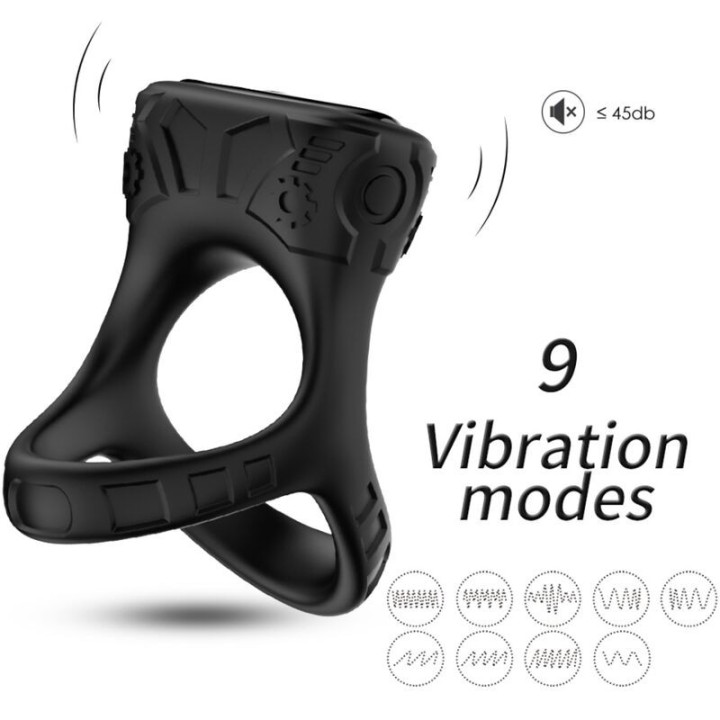 ARMONY - RING VIBRATOR & MULTIPOSITION BLACK - D-237945 - Teknashop Ltd