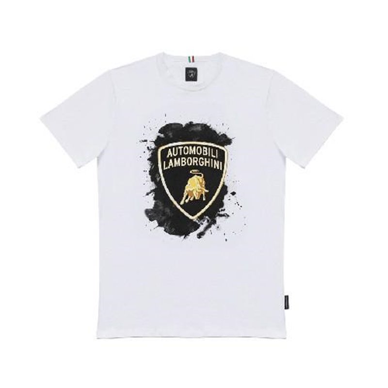 LAMBORGHINI SIZE M MENST-SHIRT GOLDEN BULL WHITE