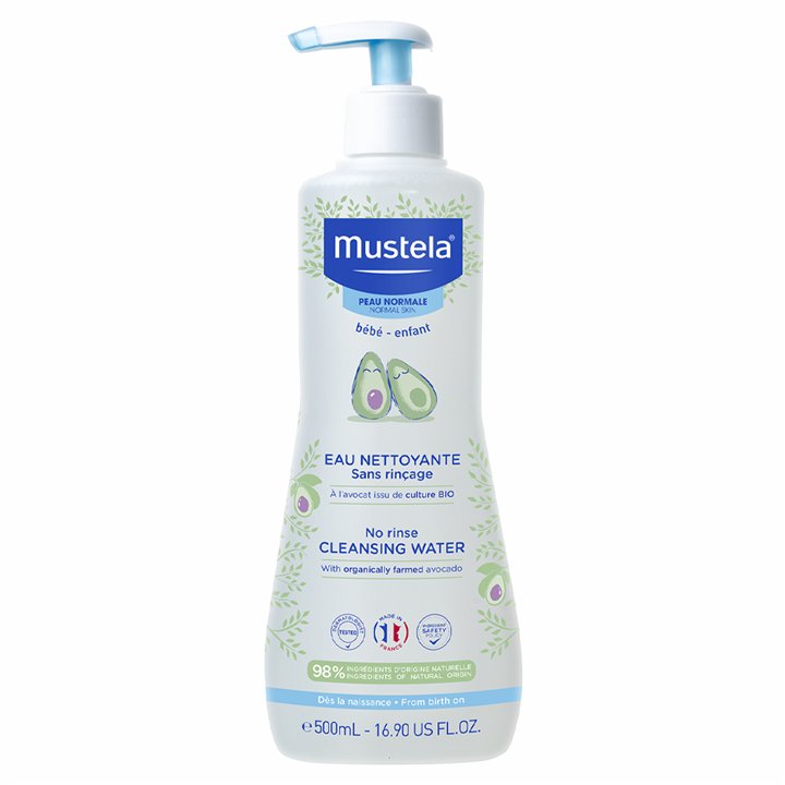 Mustela, No Rinse, Avocado, Soften, Cleansing Water, For Face, Body & Diaper Area, 500 ml - Teknashop Ltd