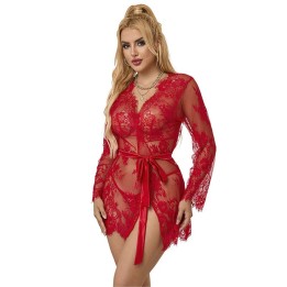 SUBBLIME - 953782 LACE NIGHTGOWN + THONG RED L/XL - D-242151 - Teknashop Ltd