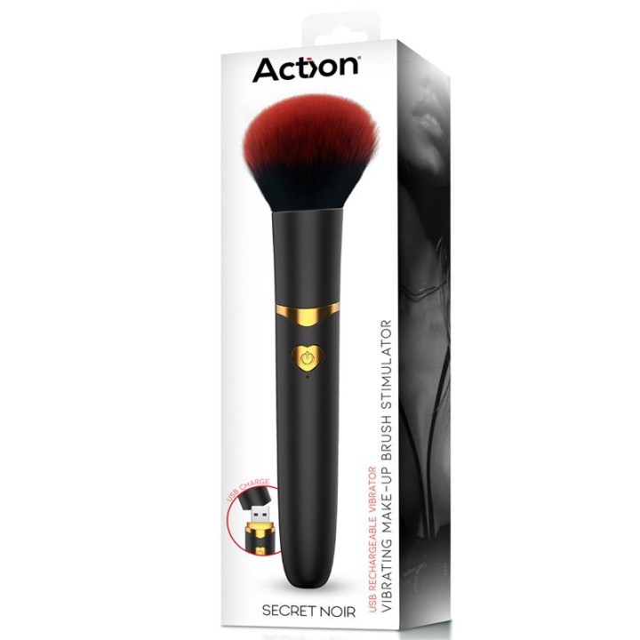 Secret Noir Vibrating Make-Up Brush Black - AC-430 - Teknashop Ltd