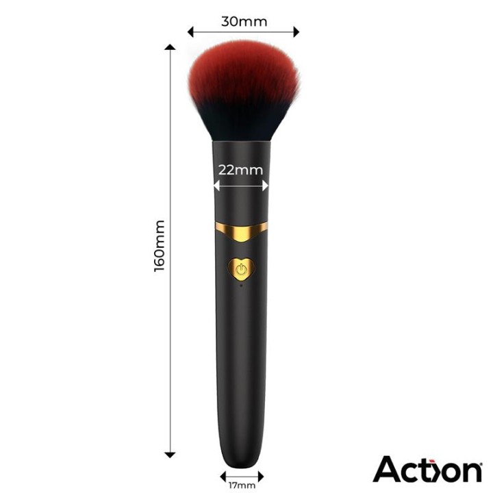 Secret Noir Vibrating Make-Up Brush Black - AC-430 - Teknashop Ltd