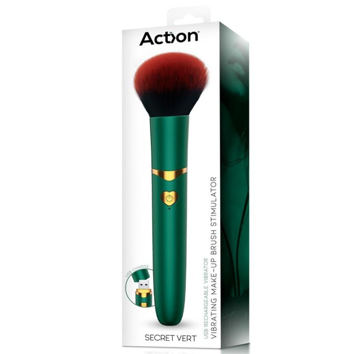 Secret Vert Vibrating Make-Up Brush Green - AC-431 - Teknashop Ltd