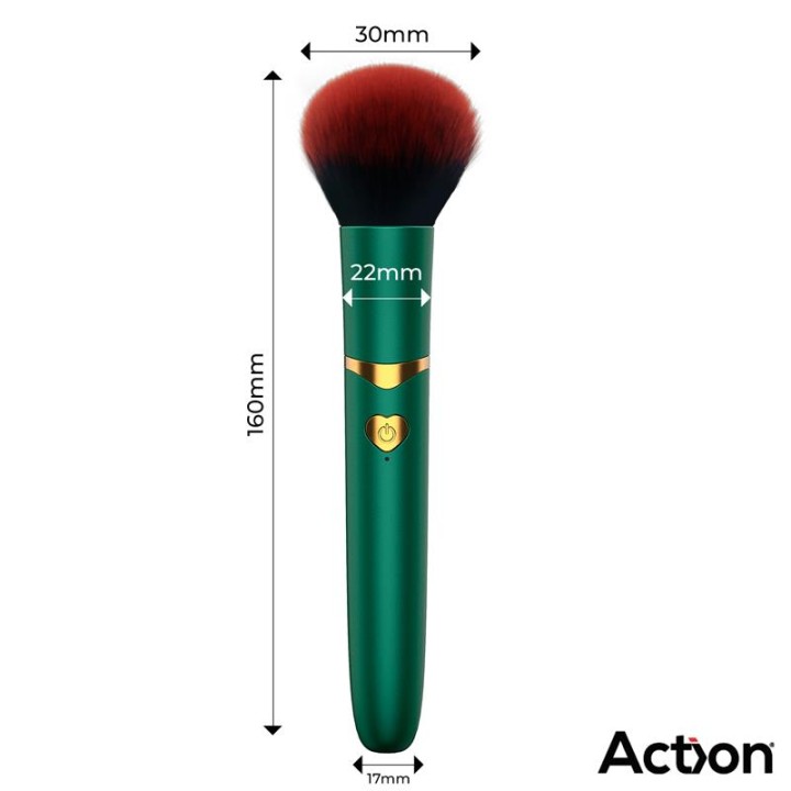 Secret Vert Vibrating Make-Up Brush Green - AC-431 - Teknashop Ltd