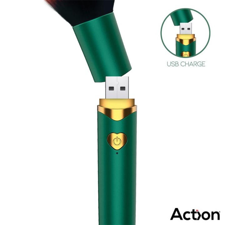 Secret Vert Vibrating Make-Up Brush Green - AC-431 - Teknashop Ltd