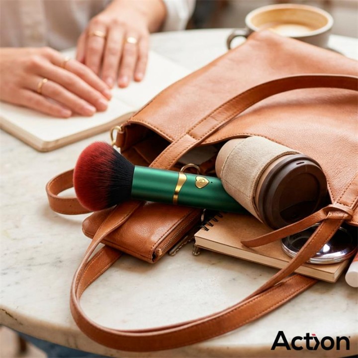 Secret Vert Vibrating Make-Up Brush Green - AC-431 - Teknashop Ltd