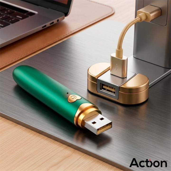 Secret Vert Vibrating Make-Up Brush Green - AC-431 - Teknashop Ltd