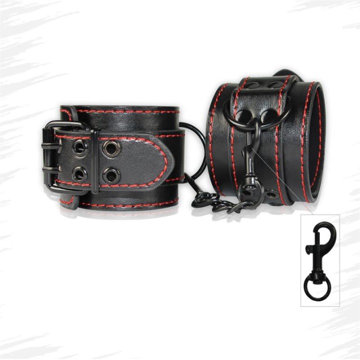 Handcuffs Bondage Black - LO-LV1655 - Teknashop Ltd