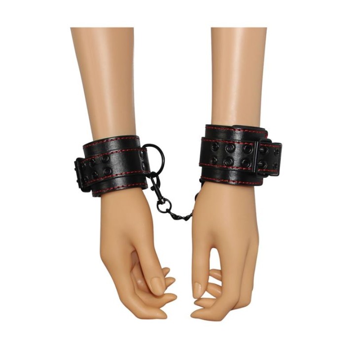 Handcuffs Bondage Black - LO-LV1655 - Teknashop Ltd