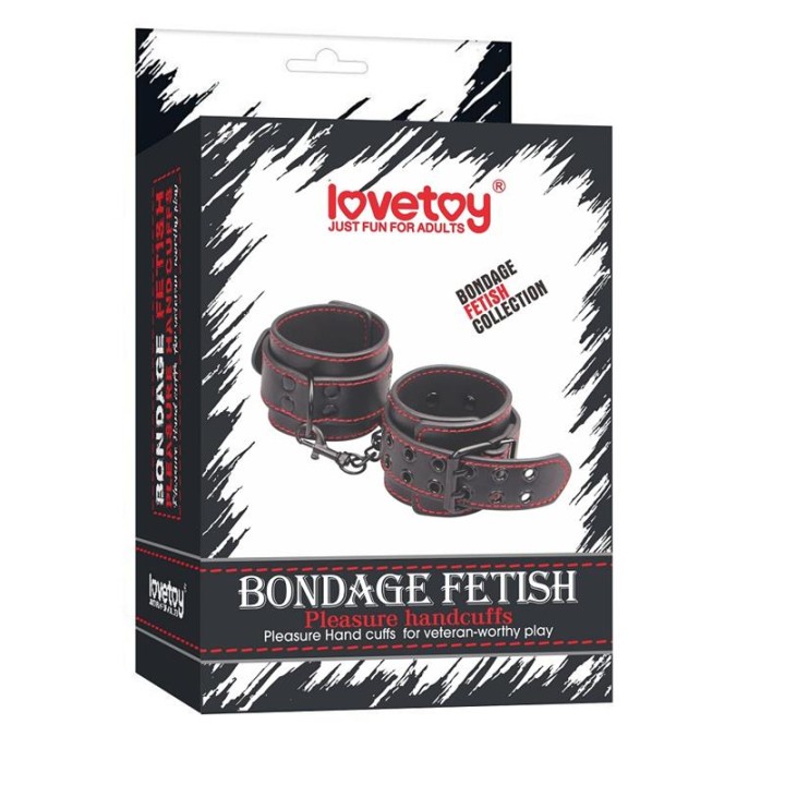 Handcuffs Bondage Black - LO-LV1655 - Teknashop Ltd