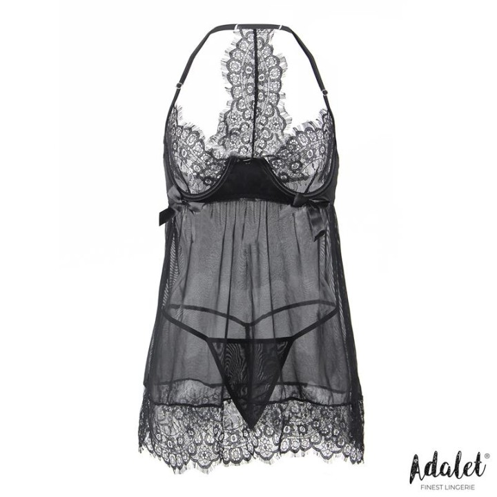 Mila Breast Adjustable Babydoll and Thong - A-341 - Teknashop Ltd