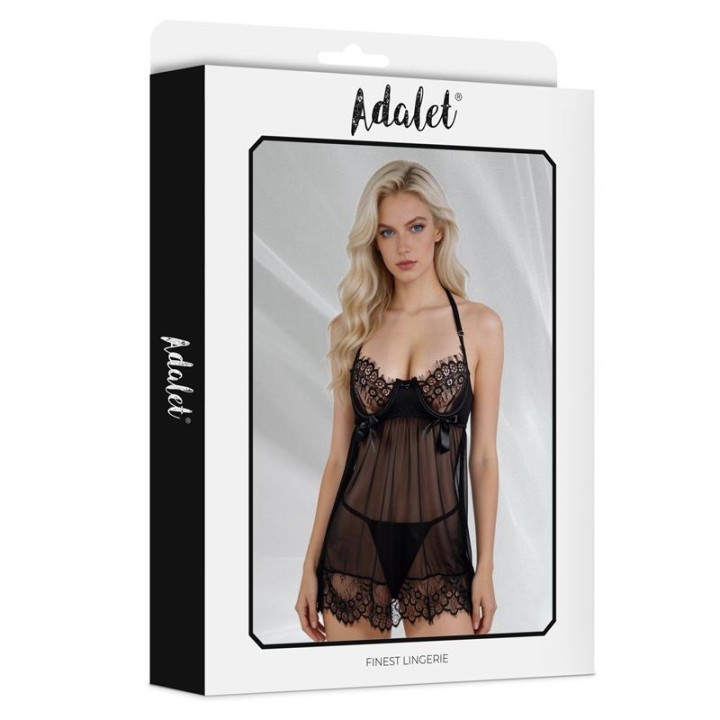 Mila Breast Adjustable Babydoll and Thong - A-341 - Teknashop Ltd