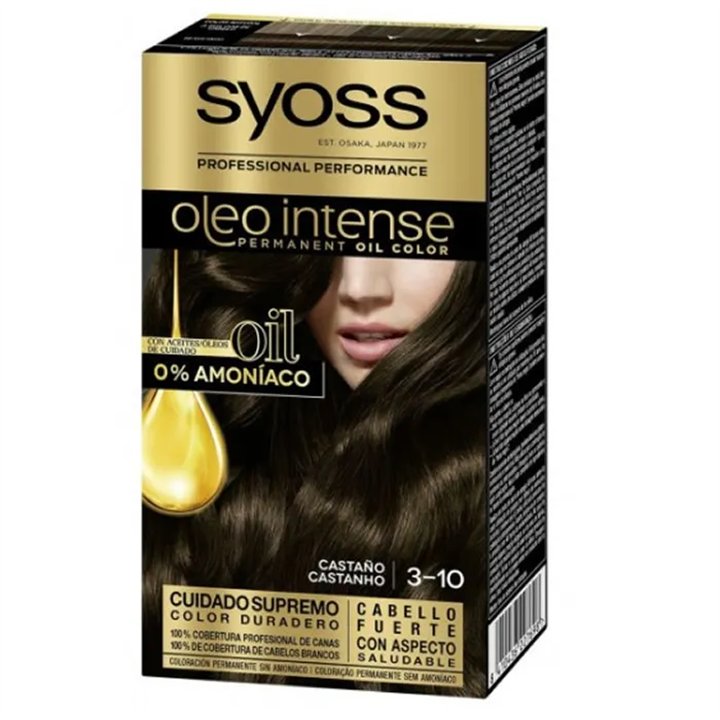 Syoss Oleo Intense Permanent Hair Color 3-10 Brown - unisex - Teknashop Ltd