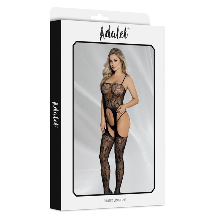 Lilly Open Bodystocking with Garters - A-411 - Teknashop Ltd