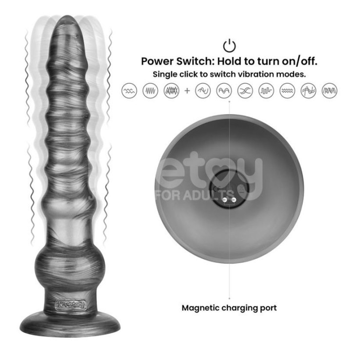 Vibrax Slider Anal Dildo with Vibration King Sized 12.5 - LO-LV121202 - Teknashop Ltd