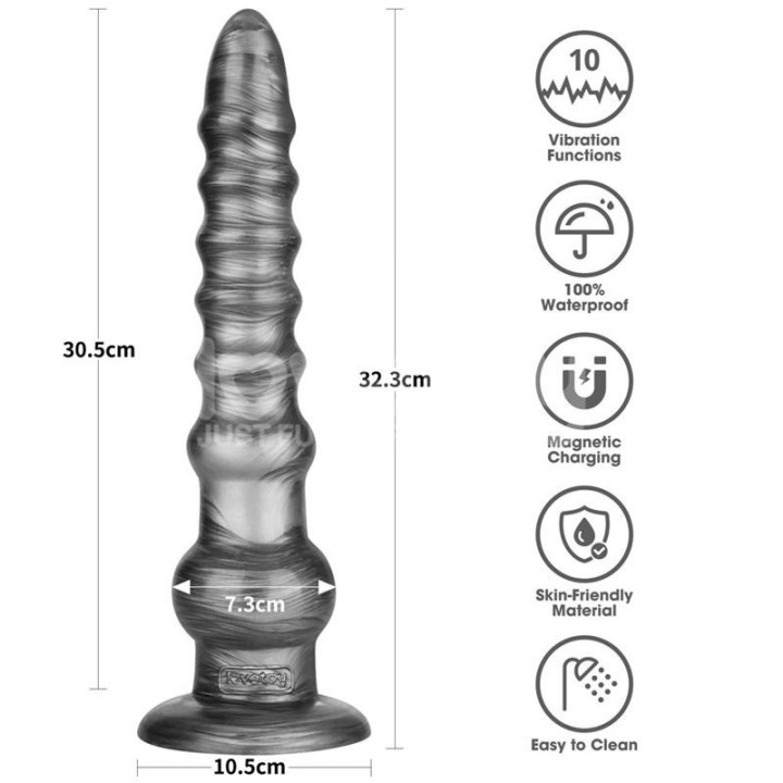 Vibrax Slider Anal Dildo with Vibration King Sized 12.5 - LO-LV121202 - Teknashop Ltd
